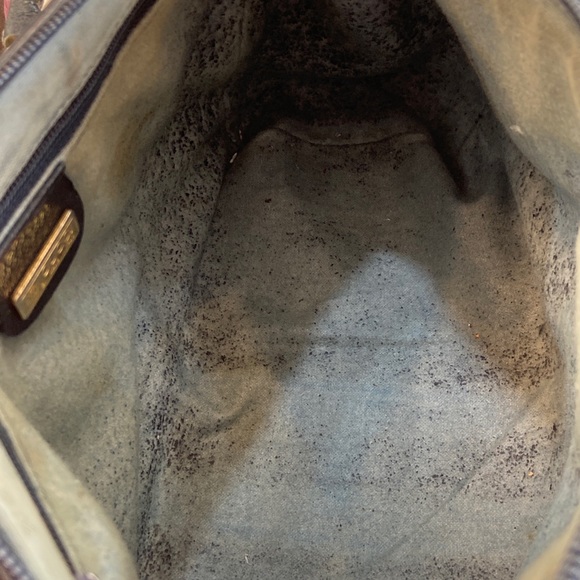 Vintage GUCCI Authentic Italy PURSE Navy Blue GG Monogram Boston Dr. Bag Speedy - Picture 11 of 13